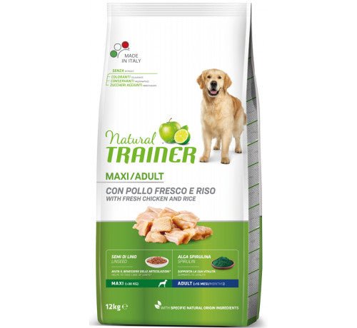 Trainer Natural Dog Hrana Za Odrasle Pse, sa Svežom Piletinom, Velikih rasa, 12kg - petcorner